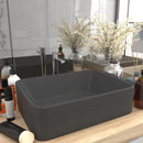 tsilova vidaXL Badezimmer-Waschbecken Luxus-Waschbecken Matt Dunkelgrau 41x30x12 cm Keramik
