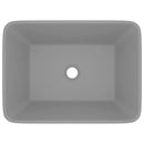 tsilova vidaXL Badezimmer-Waschbecken Luxus-Waschbecken Matt Hellgrau 41x30x12 cm Keramik