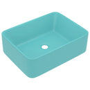 tsilova vidaXL Badezimmer-Waschbecken Luxus-Waschbecken Matt Hellgrün 41x30x12 cm Keramik