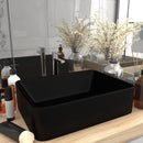 tsilova vidaXL Badezimmer-Waschbecken Luxus-Waschbecken Matt Schwarz 41x30x12 cm Keramik