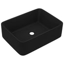 tsilova vidaXL Badezimmer-Waschbecken Luxus-Waschbecken Matt Schwarz 41x30x12 cm Keramik