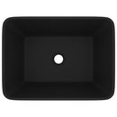 tsilova vidaXL Badezimmer-Waschbecken Luxus-Waschbecken Matt Schwarz 41x30x12 cm Keramik