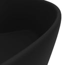 tsilova vidaXL Badezimmer-Waschbecken Luxus-Waschbecken mit Überlauf Matt-Schwarz 36x13 cm Keramik