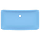 tsilova vidaXL Badezimmer-Waschbecken Luxus-Waschbecken Rechteckig Matt Hellblau 71x38 cm Keramik