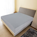 tsilova vidaXL Bettlaken Spannbettlaken 2 Stk. Jersey Grau 140x200 cm Baumwolle