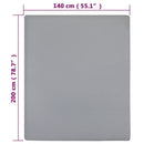 tsilova vidaXL Bettlaken Spannbettlaken 2 Stk. Jersey Grau 140x200 cm Baumwolle