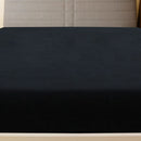 tsilova vidaXL Bettlaken Spannbettlaken 2 Stk. Jersey Schwarz 160x200 cm Baumwolle
