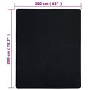 tsilova vidaXL Bettlaken Spannbettlaken 2 Stk. Jersey Schwarz 160x200 cm Baumwolle