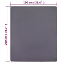 tsilova vidaXL Bettlaken Spannbettlaken Jersey Anthrazit 100x200 cm Baumwolle