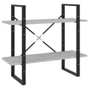 tsilova vidaXL Bücherregale & Bücherschränke Bücherregal 2 Fächer Betongrau 80x30x70 cm Holzwerkstoff