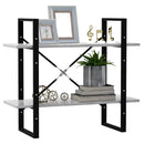 tsilova vidaXL Bücherregale & Bücherschränke Bücherregal 2 Fächer Betongrau 80x30x70 cm Holzwerkstoff