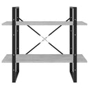 tsilova vidaXL Bücherregale & Bücherschränke Bücherregal 2 Fächer Betongrau 80x30x70 cm Holzwerkstoff
