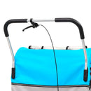 tsilova vidaXL Fahrradanhänger 2-in-1 Kinder Fahrradanhänger & Kinderwagen Blau und Grau