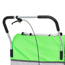 tsilova vidaXL Fahrradanhänger 2-in-1 Kinder Fahrradanhänger & Kinderwagen Grün und Grau