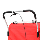 tsilova vidaXL Fahrradanhänger 2-in-1 Kinder Fahrradanhänger & Kinderwagen Schwarz und Rot