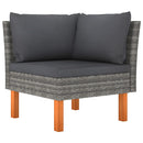 tsilova vidaXL Gartenmöbel-Sets 10-tlg. Garten-Lounge-Set mit Kissen Poly Rattan Grau