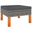 tsilova vidaXL Gartenmöbel-Sets 10-tlg. Garten-Lounge-Set mit Kissen Poly Rattan Grau