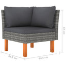 tsilova vidaXL Gartenmöbel-Sets 10-tlg. Garten-Lounge-Set mit Kissen Poly Rattan Grau