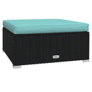 tsilova vidaXL Gartenmöbel-Sets 10-tlg. Garten-Lounge-Set mit Kissen Schwarz Poly Rattan