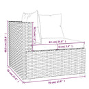 tsilova vidaXL Gartenmöbel-Sets 10-tlg. Garten-Lounge-Set mit Kissen Schwarz Poly Rattan