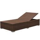 tsilova vidaXL Gartenmöbel-Sets 3-tlg. Garten-Lounge-Set mit Auflagen Poly Rattan Braun