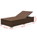 tsilova vidaXL Gartenmöbel-Sets 3-tlg. Garten-Lounge-Set mit Auflagen Poly Rattan Braun