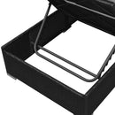 tsilova vidaXL Gartenmöbel-Sets 3-tlg. Garten-Lounge-Set mit Auflagen Poly Rattan Schwarz