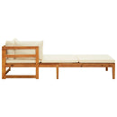 tsilova vidaXL Gartenmöbel-Sets 3-tlg. Garten-Lounge-Set mit Cremeweißen Kissen Massivholz Akazie