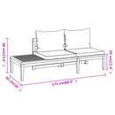 tsilova vidaXL Gartenmöbel-Sets 3-tlg. Garten-Lounge-Set mit Cremeweißen Kissen Massivholz Akazie
