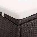 tsilova vidaXL Sonnenliegen 2-Personen-Sonnenliege mit Auflage Poly Rattan Braun