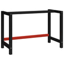tsilova vidaXL Tischbeine Werkbankgestell Metall 120x57x79 cm Schwarz und Rot