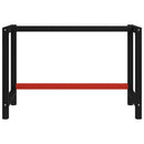 tsilova vidaXL Tischbeine Werkbankgestell Metall 120x57x79 cm Schwarz und Rot