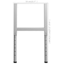 tsilova vidaXL Tischbeine Werkbankgestell Verstellbar 2 Stk. Metall 55x(69-95,5) cm Grau