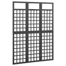 tsilova Tsilova Deutschland Raumteiler 3-tlg. Paravent/Spalier Massivholz Tanne Schwarz 121x180 cm