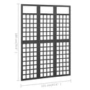 tsilova Tsilova Deutschland Raumteiler 3-tlg. Paravent/Spalier Massivholz Tanne Schwarz 121x180 cm