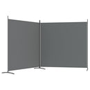 tsilova Tsilova Deutschland Raumteiler 2-tlg. Paravent Anthrazit 348x180 cm Stoff