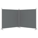 tsilova Tsilova Deutschland Raumteiler 2-tlg. Paravent Anthrazit 348x180 cm Stoff