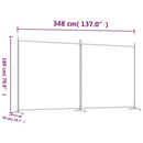 tsilova Tsilova Deutschland Raumteiler 2-tlg. Paravent Anthrazit 348x180 cm Stoff