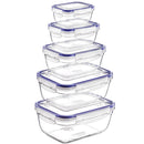 Frischhaltedose 5er Set Rechteckig 100% Wasser Luftdicht - Tsilova