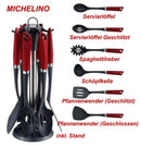 tsilova Hatex Messerset im Messerblock Küchenhelfer 13 tlg Rot/Schwarz MICHELINO Küchenhelfer 7 tlg. Set