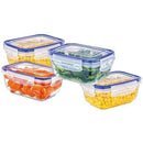 tsilova Tsilova 4x Frischhaltedosen 2400 4x Frischhaltedosen 2400ml Set Rechteckig 100% Wasser Luftdicht Tsilova