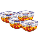 tsilova Tsilova 4x Frischhaltedosen 500ml Set Rechteckig 100% Wasser Luftdicht 4x Frischhaltedosen 500ml Set Rechteckig 100% Wasser Luftdicht