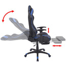 tsilova tsilova Bürostühle Neigbarer Racing-Bürostuhl mit Fußstütze Blau