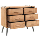 tsilova Tsilova Deutschland Aufbewahrungsschränke & Schließfächer Schubladenschrank Tannenholz Massiv 91 × 35 × 73 cm