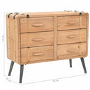 tsilova Tsilova Deutschland Aufbewahrungsschränke & Schließfächer Schubladenschrank Tannenholz Massiv 91 × 35 × 73 cm