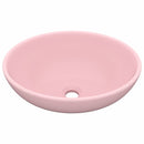 tsilova Tsilova Deutschland Badezimmer-Waschbecken Luxuriöses Ovales Waschbecken Matt Rosa 40x33 cm Keramik
