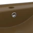 tsilova Tsilova Deutschland Badezimmer-Waschbecken Luxus-Waschbecken mit Hahnloch Matt-Creme 60x46 cm Keramik