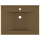 tsilova Tsilova Deutschland Badezimmer-Waschbecken Luxus-Waschbecken mit Hahnloch Matt-Creme 60x46 cm Keramik