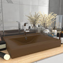 tsilova Tsilova Deutschland Badezimmer-Waschbecken Luxus-Waschbecken mit Hahnloch Matt-Creme 60x46 cm Keramik