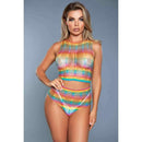 tsilova Tsilova Deutschland Damenunterwäsche S-L 34 - 40 Bauchfreies Top mit Höschen in Regenbogenfarben